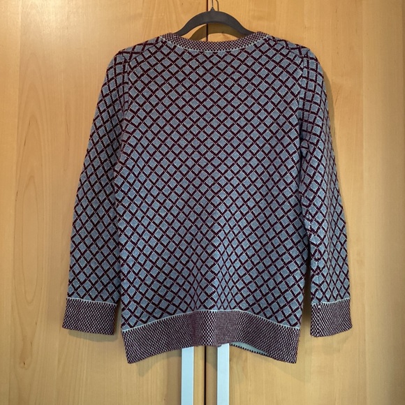 J. Crew Cashmere Diamond Crewneck Sweater small - Picture 4 of 4